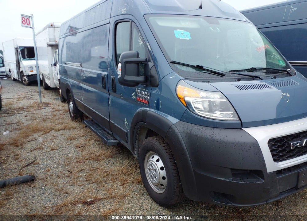 2020 RAM PROMASTER 3500 CARGO VAN HIGH ROOF 159 WB EXT VIN: 3C6URVJG7LE124995