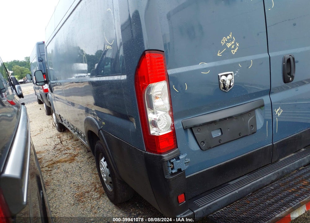 2020 RAM PROMASTER 3500 CARGO VAN HIGH ROOF 159 WB EXT VIN: 3C6URVJG1LE124989