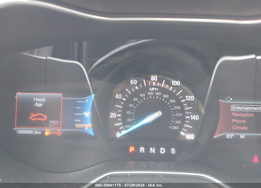 2016 FORD FUSION SE VIN: 3FA6P0T95GR368951