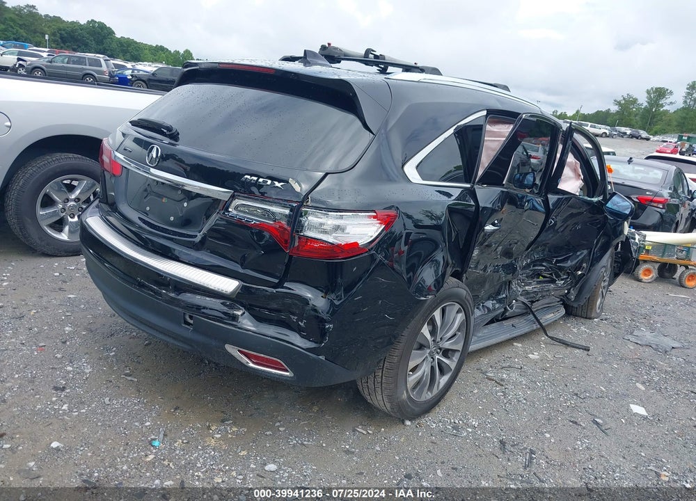 2014 ACURA MDX TECHNOLOGY PACKAGE VIN: 5FRYD3H40EB009515