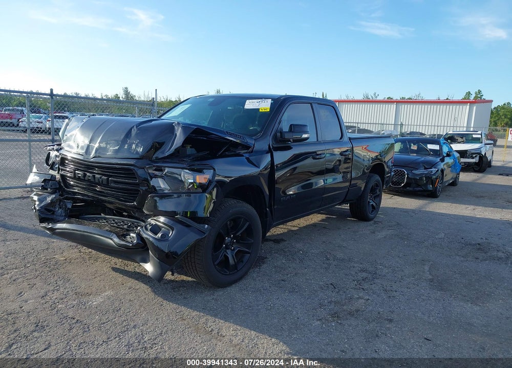 2020 RAM 1500 BIG HORN QUAD CAB 4X2 6'4 BOX VIN: 1C6RREBT0LN202496