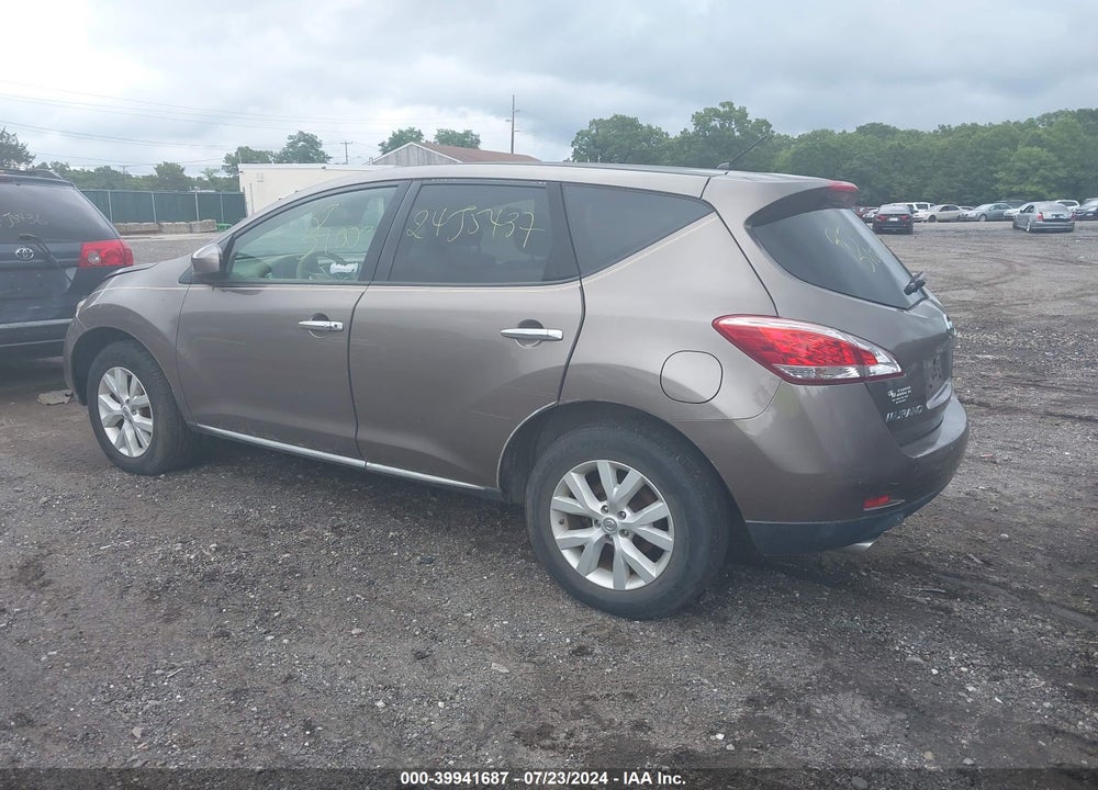 2011 NISSAN MURANO S VIN: JN8AZ1MW2BW163591