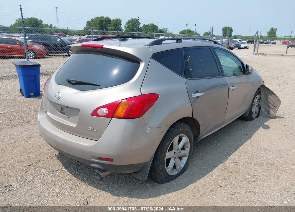 2009 NISSAN MURANO SL VIN: JN8AZ18U89W021667
