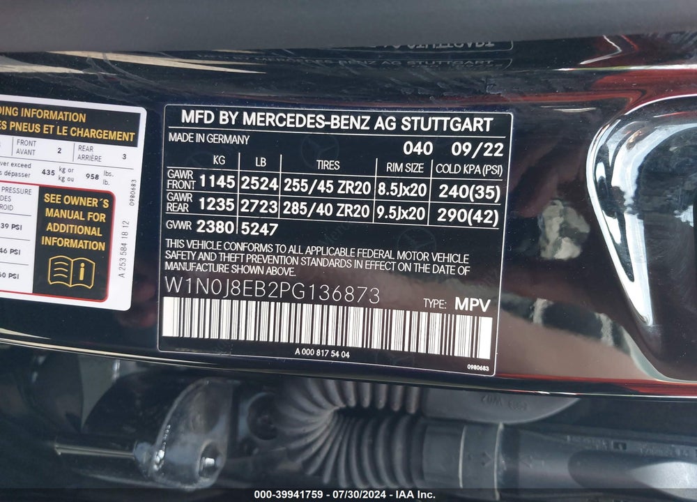 2023 MERCEDES-BENZ GLC 300 4MATIC COUPE VIN: W1N0J8EB2PG136873
