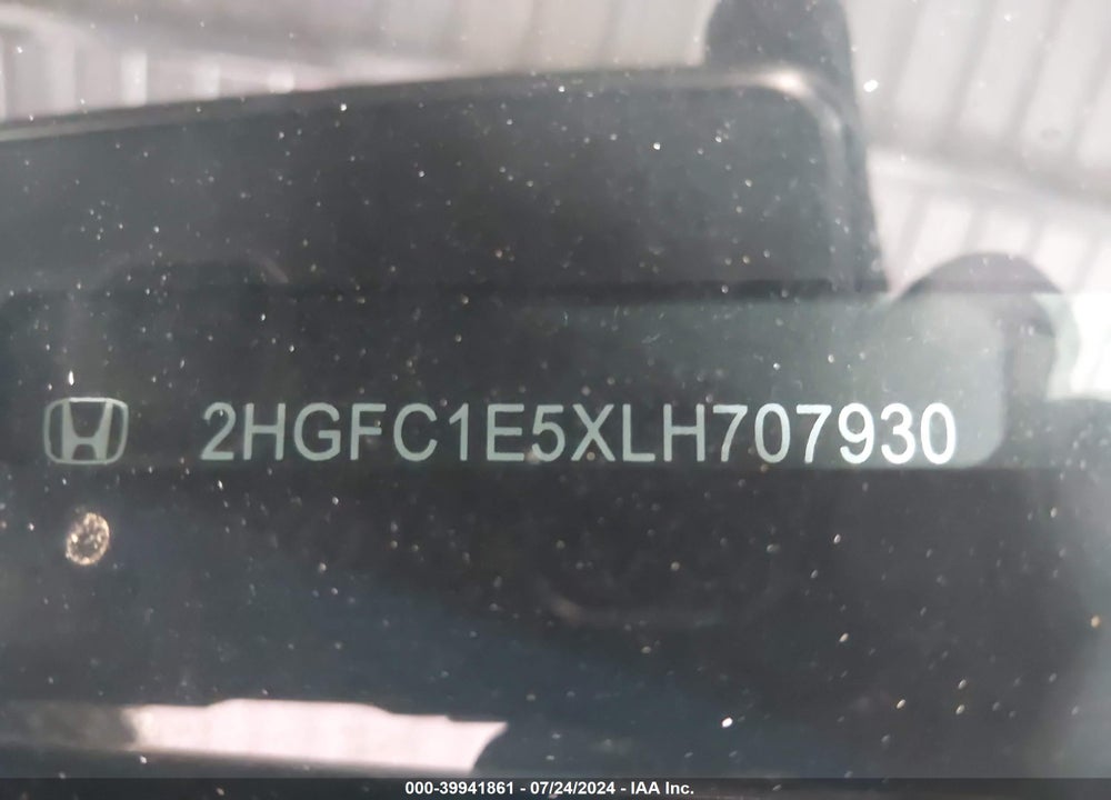 2020 HONDA CIVIC SI SEDAN VIN: 2HGFC1E5XLH707930