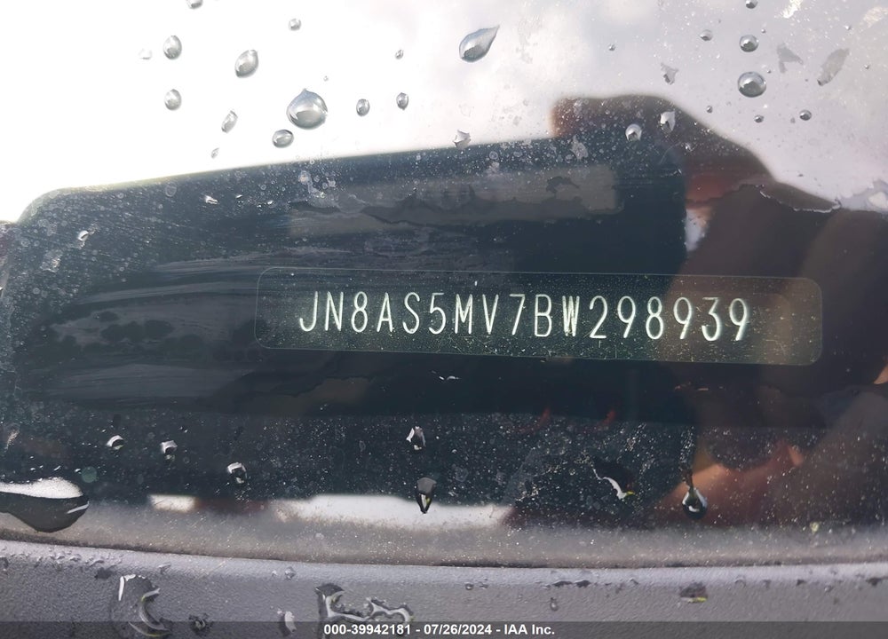 2011 NISSAN ROGUE SV VIN: JN8AS5MV7BW298939