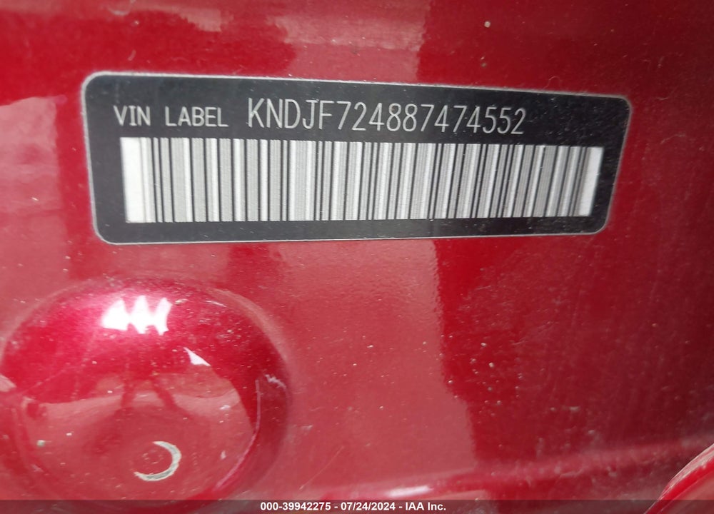 2008 KIA SPORTAGE LX VIN: KNDJF724887474552
