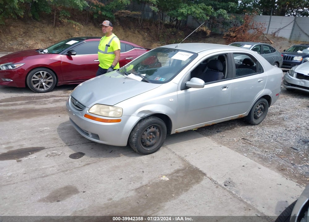 2006 CHEVROLET AVEO LS VIN: KL1TD56686B633408