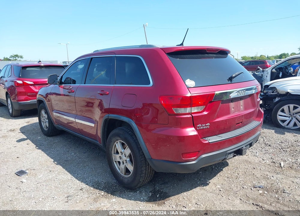 2012 JEEP GRAND CHEROKEE LAREDO VIN: 1C4RJFAG2CC160564