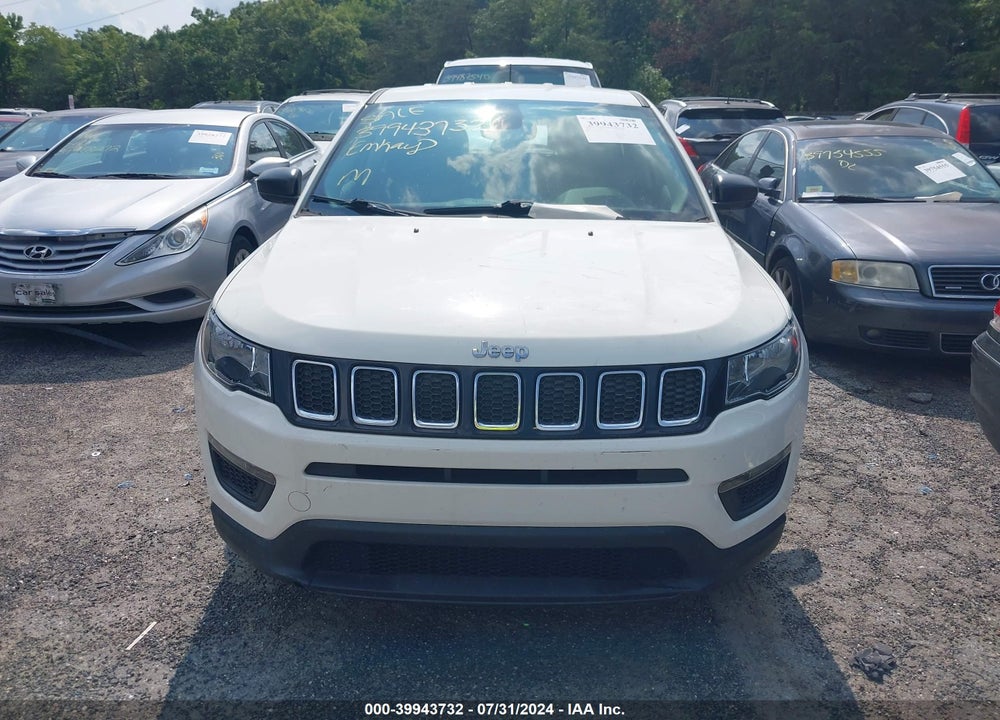 2018 JEEP COMPASS SPORT FWD VIN: 3C4NJCAB7JT151782