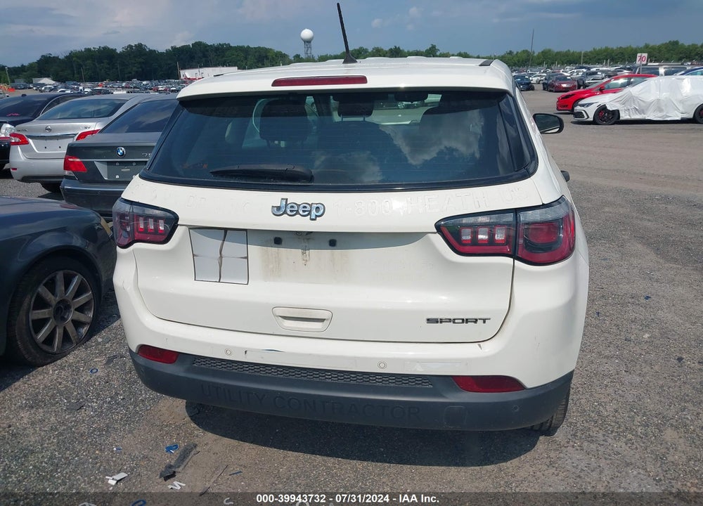 2018 JEEP COMPASS SPORT FWD VIN: 3C4NJCAB7JT151782
