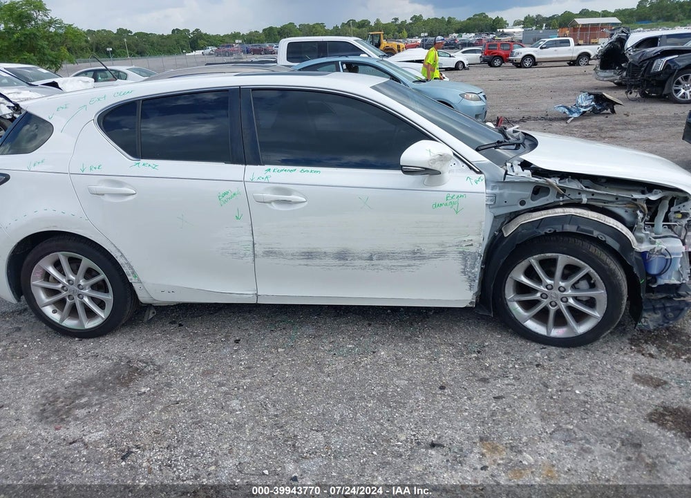 2012 LEXUS CT 200H PREMIUM VIN: JTHKD5BHXC2092416