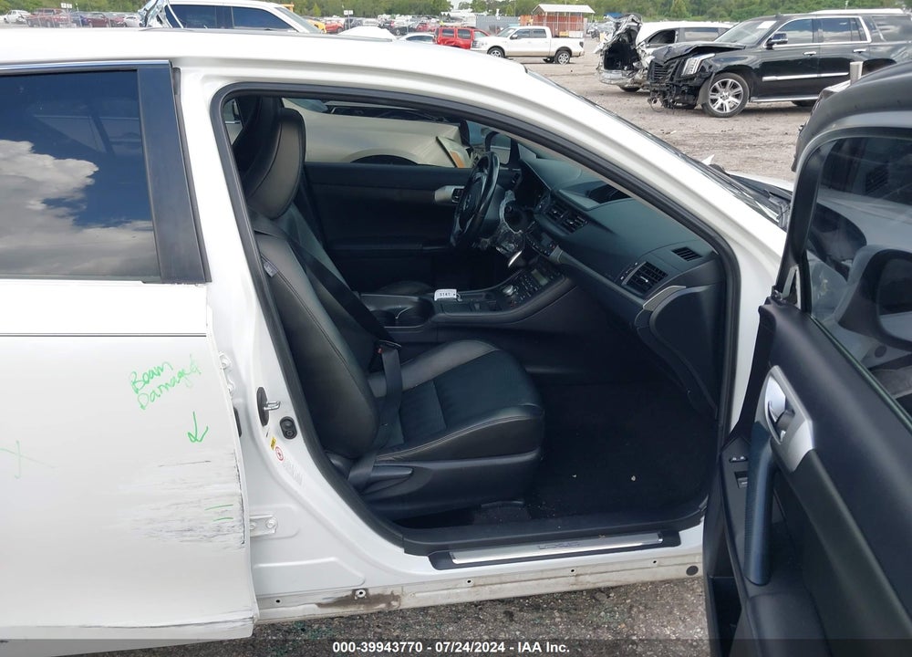 2012 LEXUS CT 200H PREMIUM VIN: JTHKD5BHXC2092416