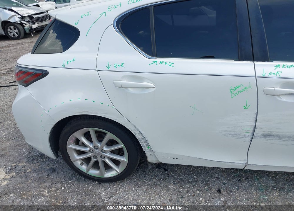 2012 LEXUS CT 200H PREMIUM VIN: JTHKD5BHXC2092416