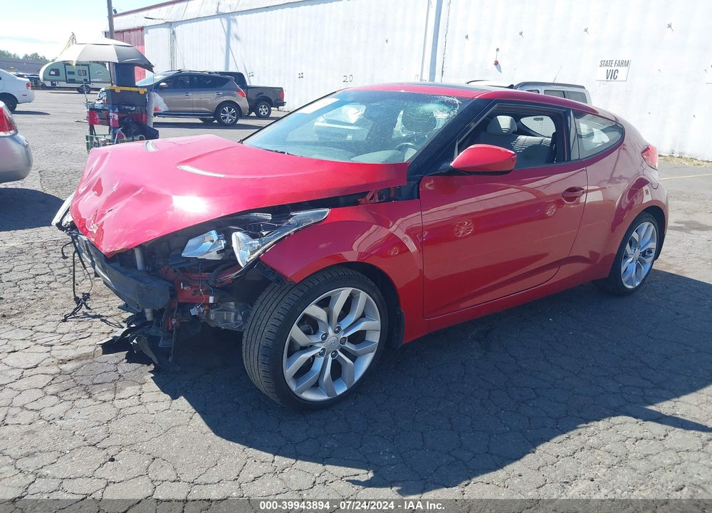 2013 HYUNDAI VELOSTER BASE W/GRAY VIN: KMHTC6AD1DU126824