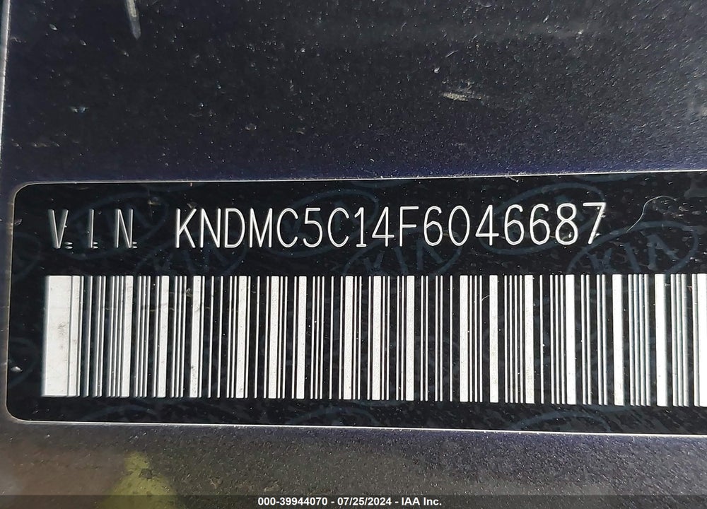 2015 KIA SEDONA SX VIN: KNDMC5C14F6046687