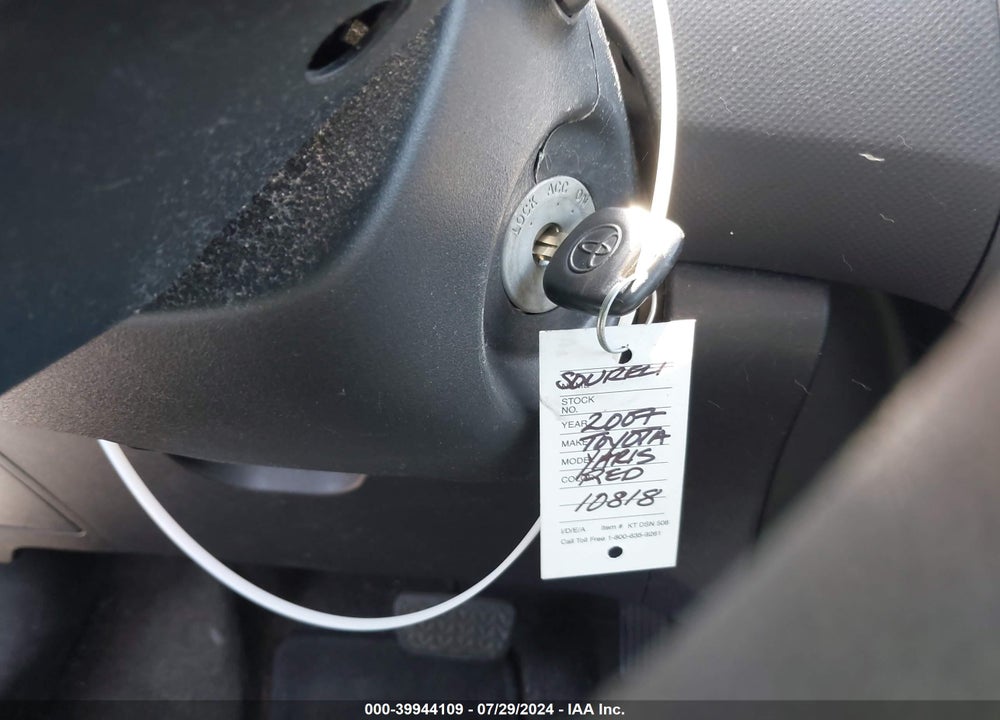 2007 TOYOTA YARIS VIN: JTDJT923075131563