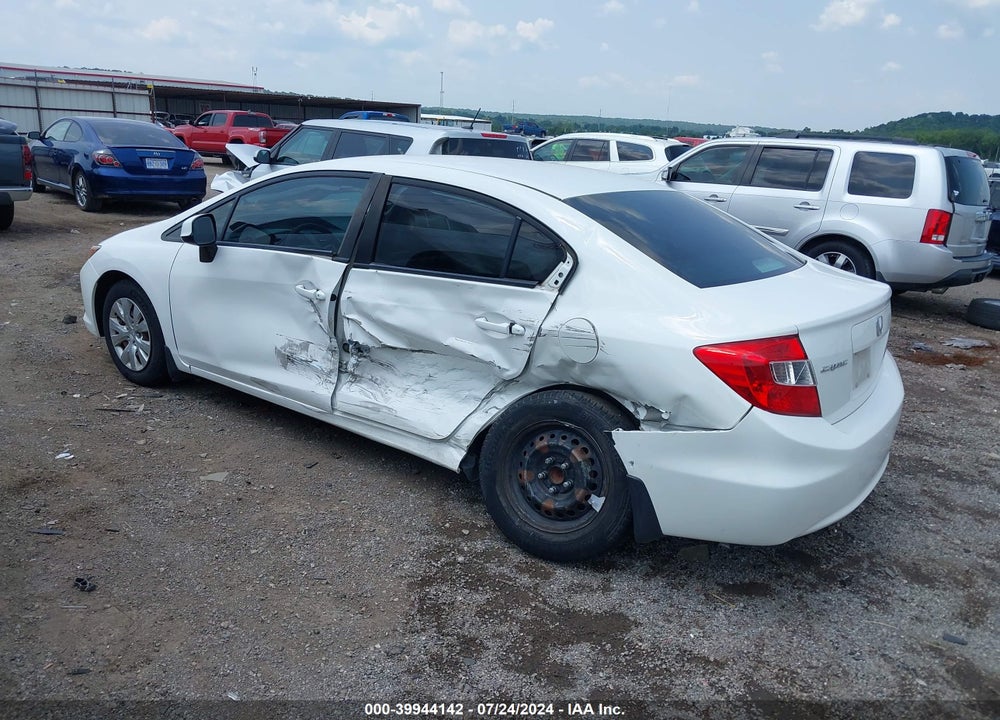 2012 HONDA CIVIC VIN: 2HGFB2F56CH605211