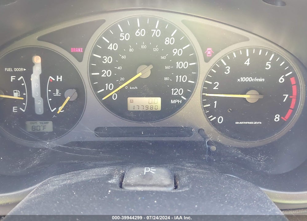 2002 SUBARU IMPREZA OUTBACK SPORT VIN: JF1GG68512H814861