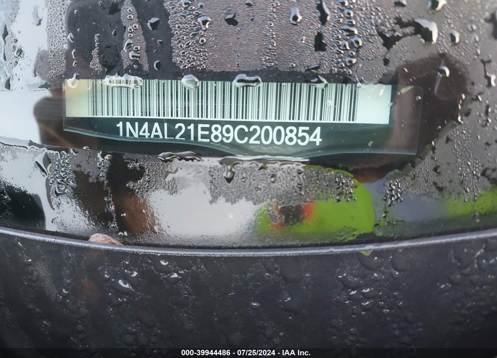 2009 NISSAN ALTIMA 2.5 S VIN: 1N4AL21E89C200854
