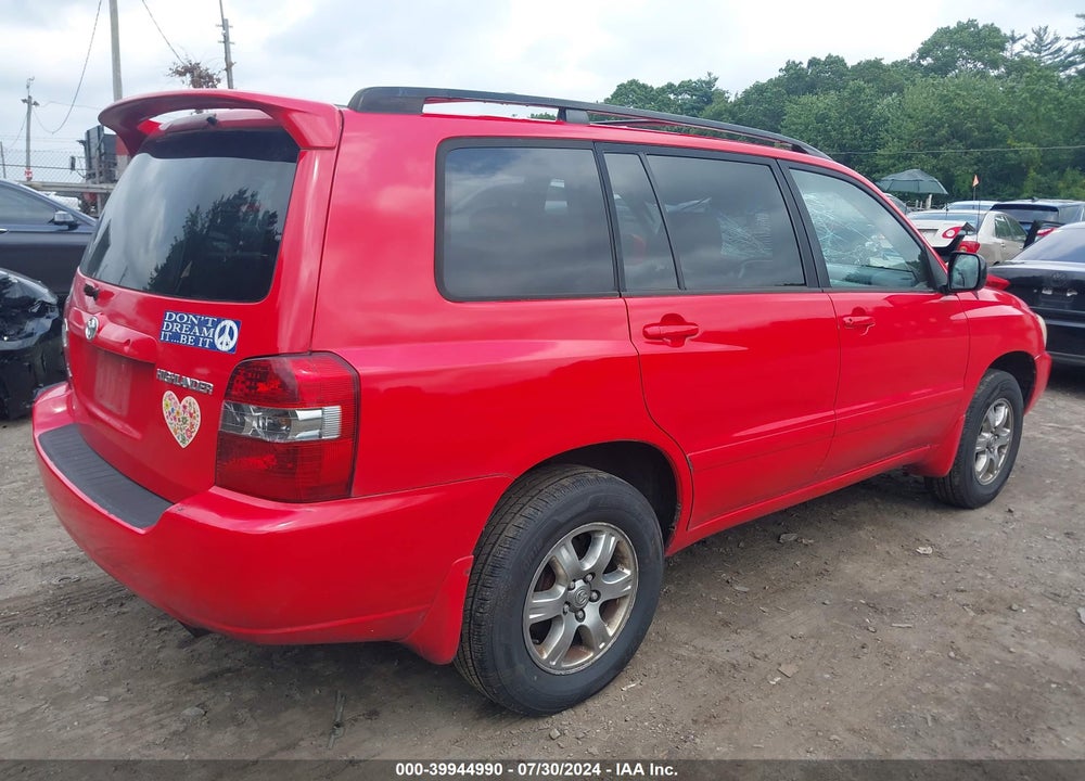 2007 TOYOTA HIGHLANDER V6 VIN: JTEHP21A270187619