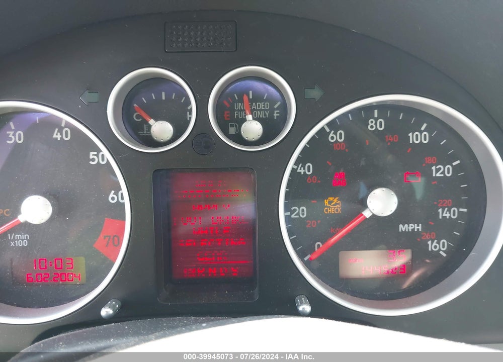 2003 AUDI TT 1.8L VIN: TRUSC28N831009741