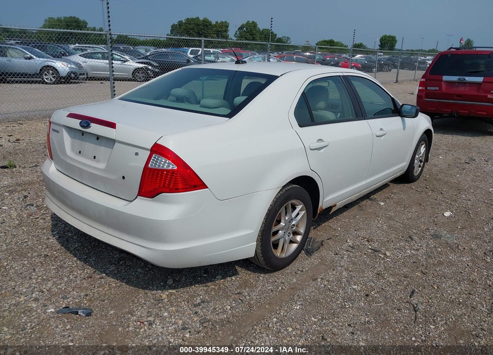 2010 FORD FUSION S VIN: 3FAHP0GA5AR137942