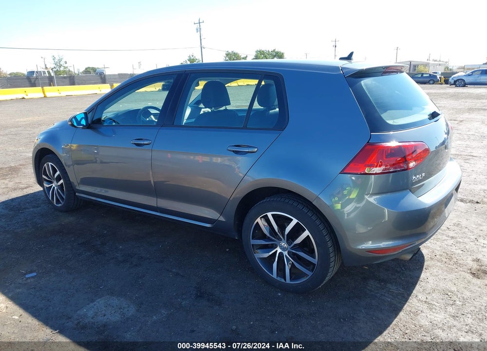 2015 VOLKSWAGEN GOLF TSI SE 4-DOOR VIN: 3VW217AU8FM011394