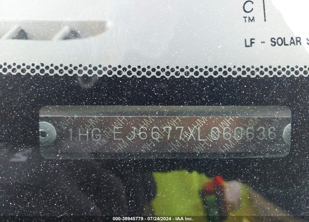 1999 HONDA CIVIC LX VIN: 1HGEJ6677XL060636