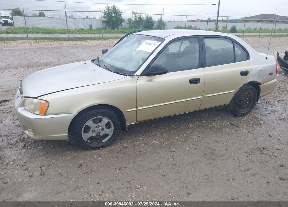 2001 HYUNDAI ACCENT GL VIN: KMHCG45C31U247344