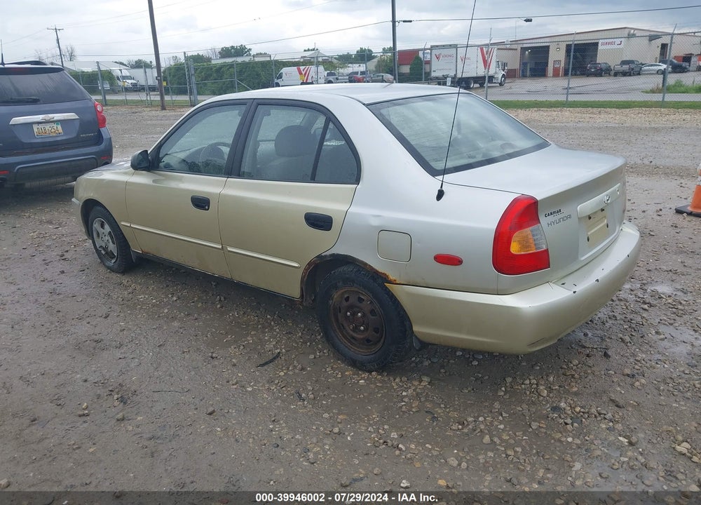 2001 HYUNDAI ACCENT GL VIN: KMHCG45C31U247344