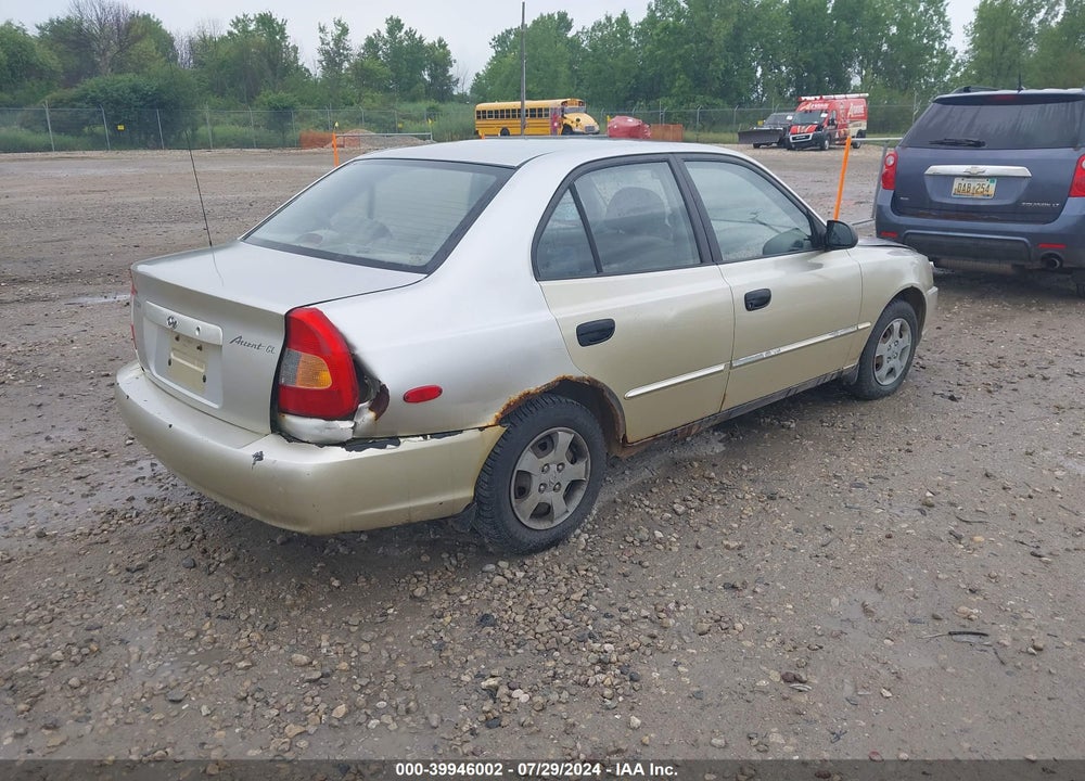 2001 HYUNDAI ACCENT GL VIN: KMHCG45C31U247344