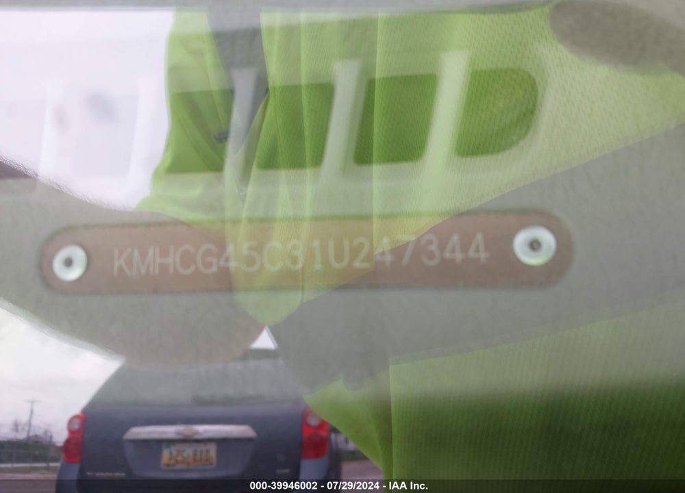 2001 HYUNDAI ACCENT GL VIN: KMHCG45C31U247344