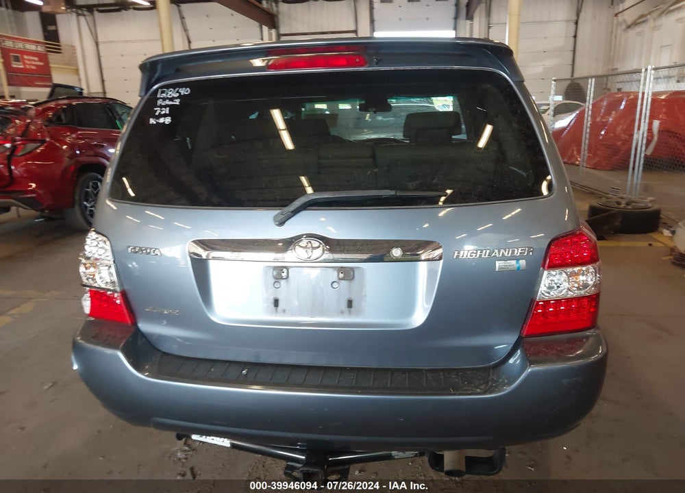 2006 TOYOTA HIGHLANDER HYBRID V6 (ECVT) VIN: JTEEW21A160031088