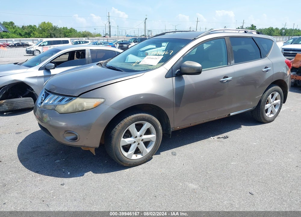 2009 NISSAN MURANO S VIN: JN8AZ18U69W006942