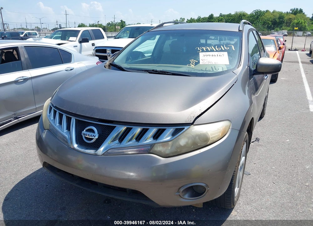 2009 NISSAN MURANO S VIN: JN8AZ18U69W006942