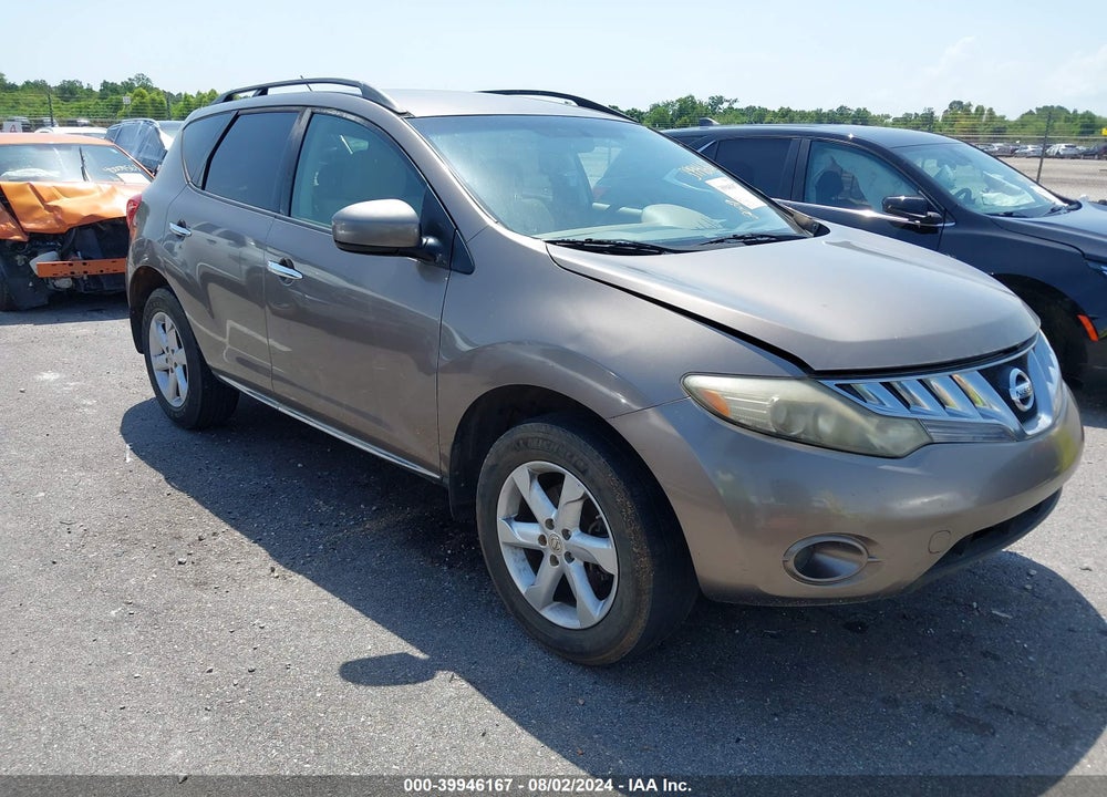 2009 NISSAN MURANO S VIN: JN8AZ18U69W006942