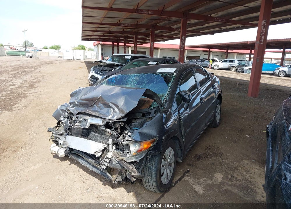 2012 HONDA CIVIC LX VIN: 2HGFB2F51CH610560