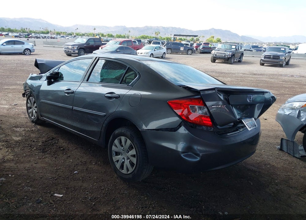 2012 HONDA CIVIC LX VIN: 2HGFB2F51CH610560