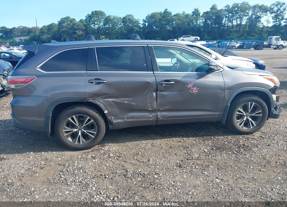 2016 TOYOTA HIGHLANDER XLE V6 VIN: 5TDJKRFH7GS250729