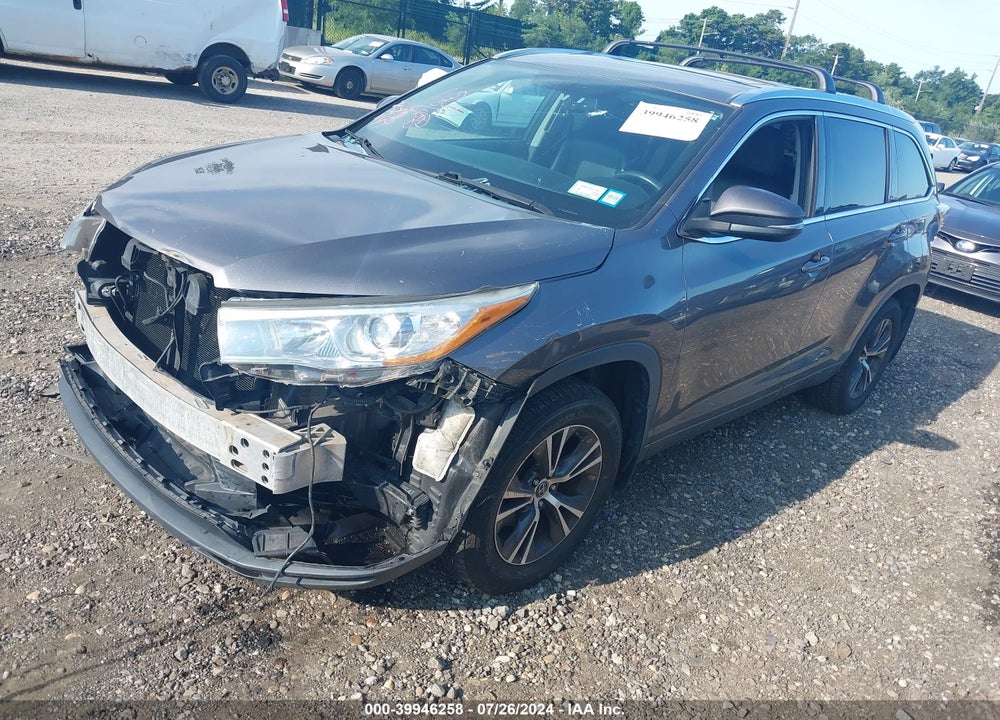 2016 TOYOTA HIGHLANDER XLE V6 VIN: 5TDJKRFH7GS250729