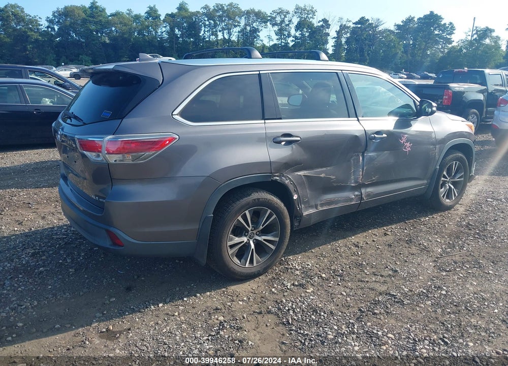 2016 TOYOTA HIGHLANDER XLE V6 VIN: 5TDJKRFH7GS250729