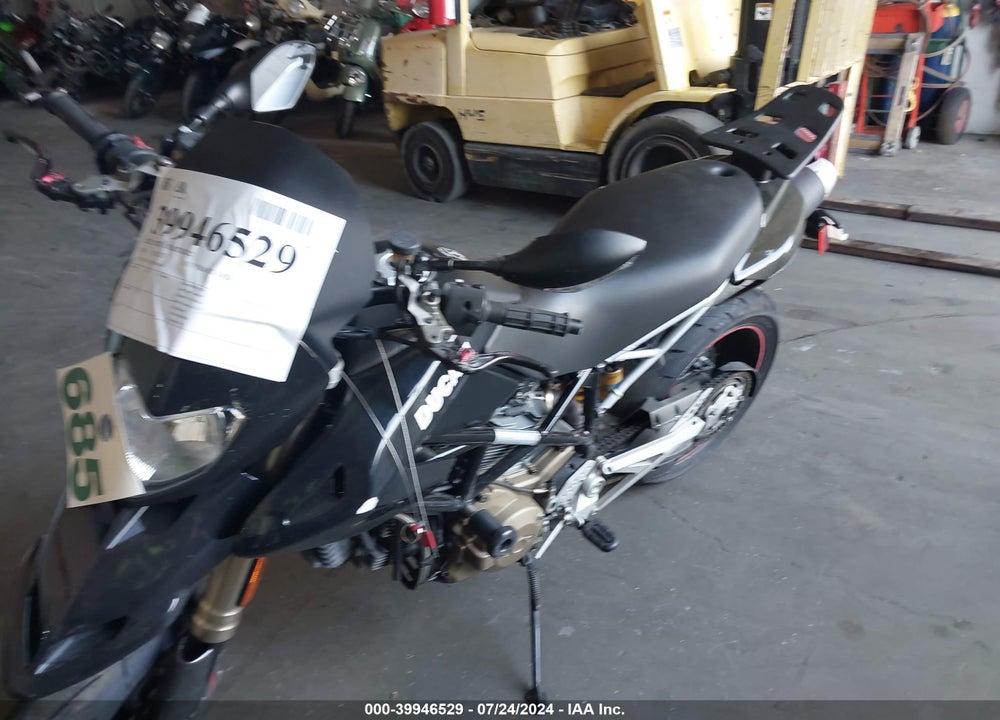 2008 DUCATI HYPERMOTARD 1100/S VIN: ZDM1YACP88B006449