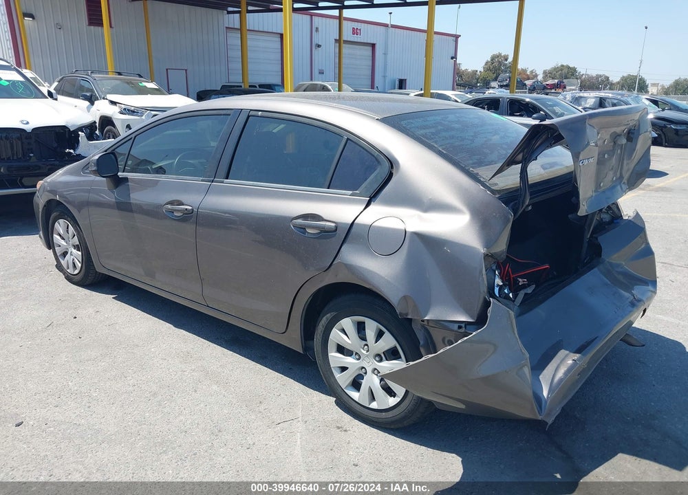 2012 HONDA CIVIC LX VIN: 19XFB2F59CE310582