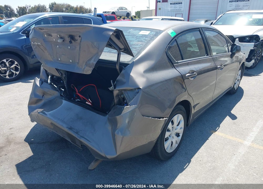 2012 HONDA CIVIC LX VIN: 19XFB2F59CE310582
