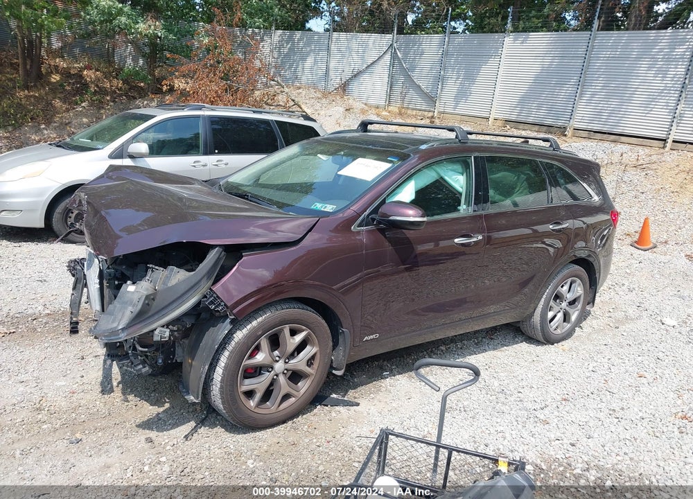 2016 KIA SORENTO 3.3L SX VIN: 5XYPKDA55GG008934