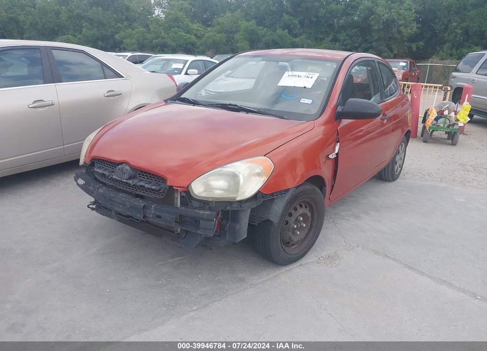 2008 HYUNDAI ACCENT GS VIN: KMHCM36C18U057067