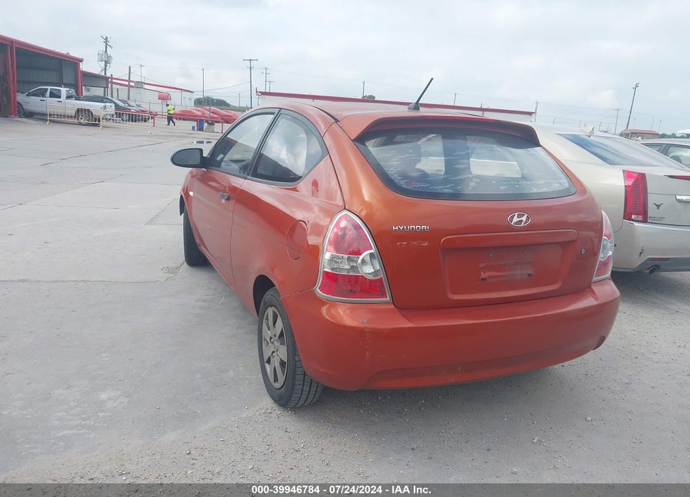 2008 HYUNDAI ACCENT GS VIN: KMHCM36C18U057067