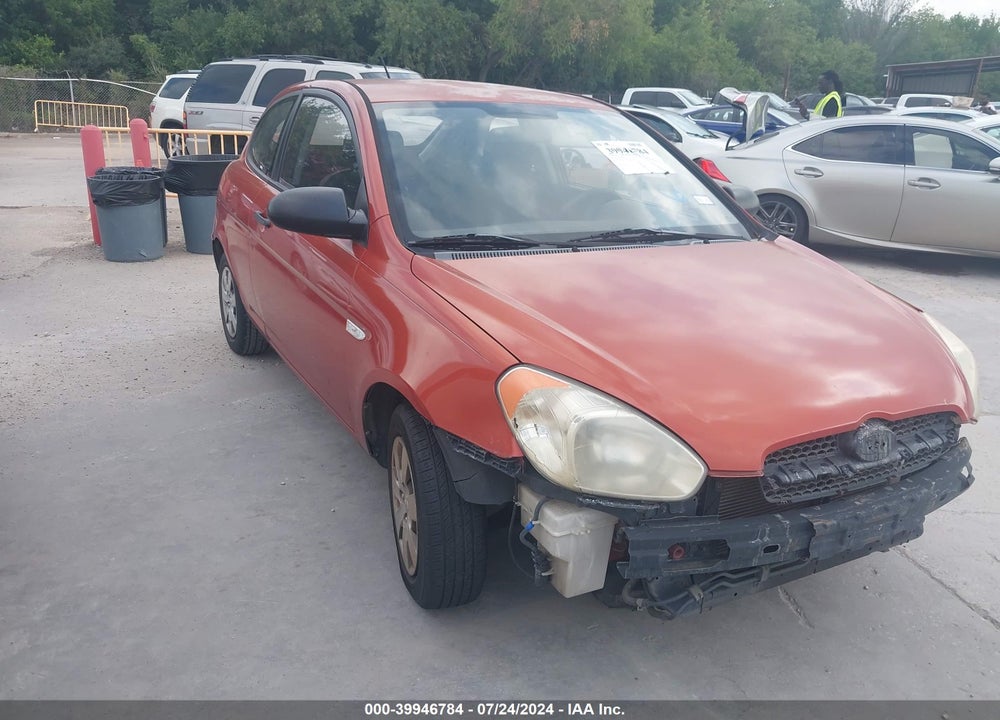2008 HYUNDAI ACCENT GS VIN: KMHCM36C18U057067
