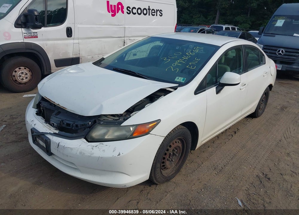2012 HONDA CIVIC LX VIN: 2HGFB2F56CH311937